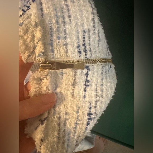 NWOT Kate Spade Plunge Neckline Bouclé Mini Dress multi-tweed sheath XXS - Picture 7 of 15